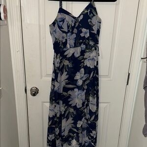 Lily Rose Navy Floral High Low Dress